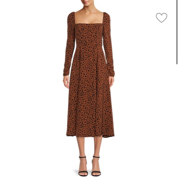 Caara Dresses & Skirts - NWOT Few Moda Caara Lenon Abstract Leopard Flare Dress